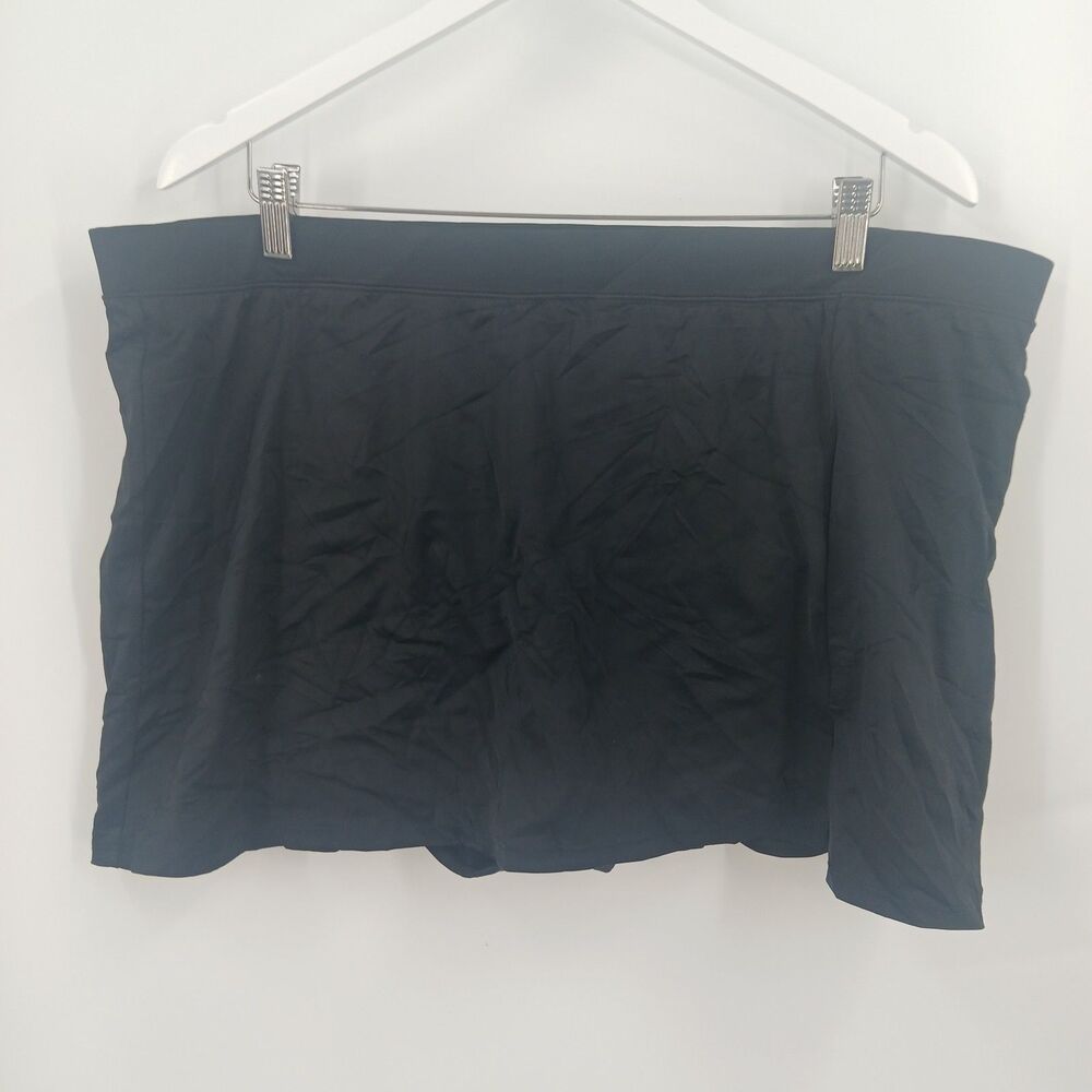 womans bal harbour swim plus size XXL black swim skirt bikini bottom swimwear